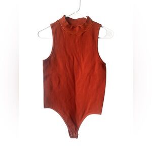 Sleeveless Rust Bodysuit